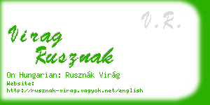 virag rusznak business card