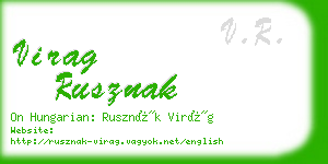virag rusznak business card